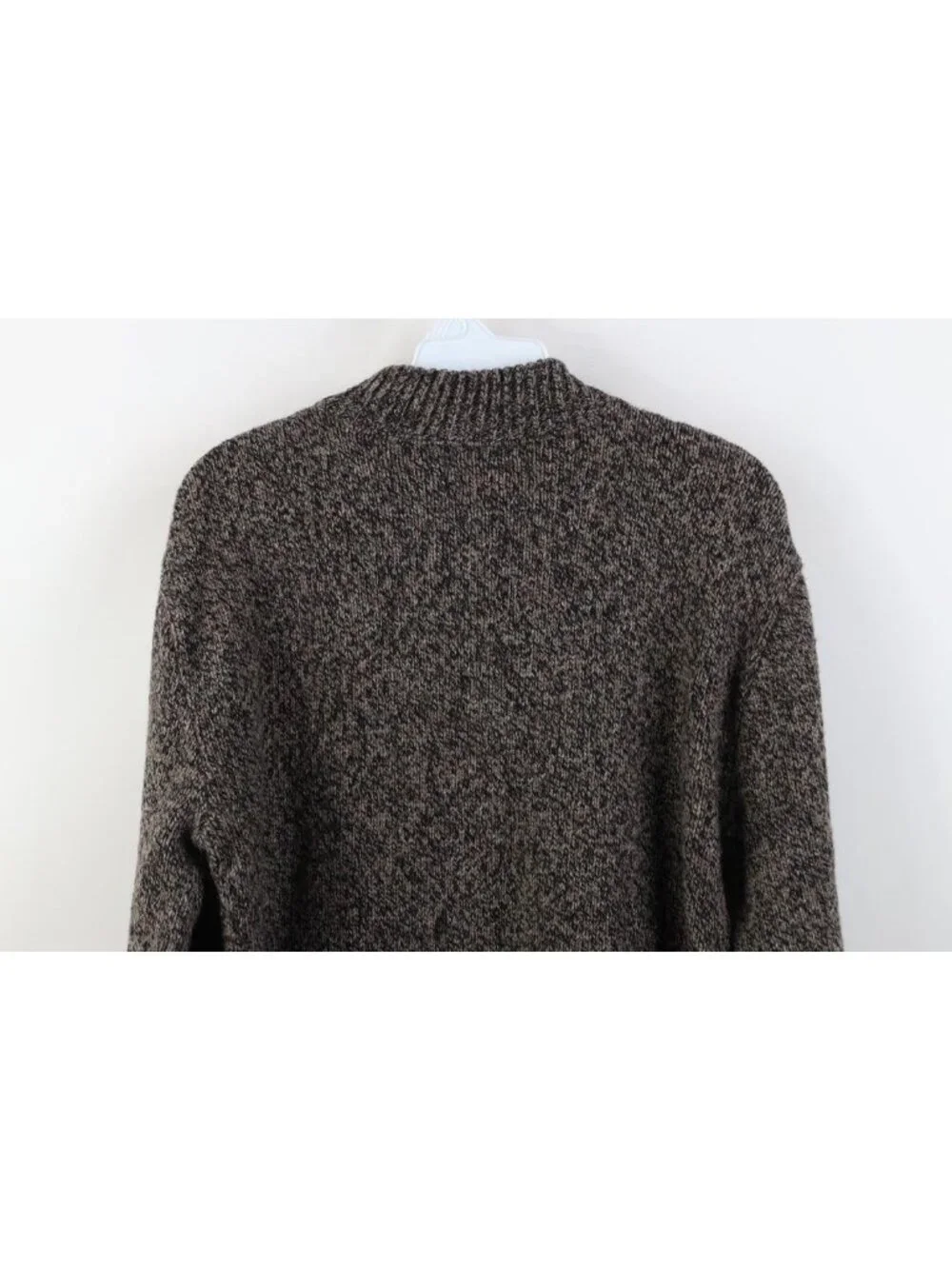 Vintage 90s Streetwear Mens Medium Blank Wool Blend Knit Henley Sweater USA